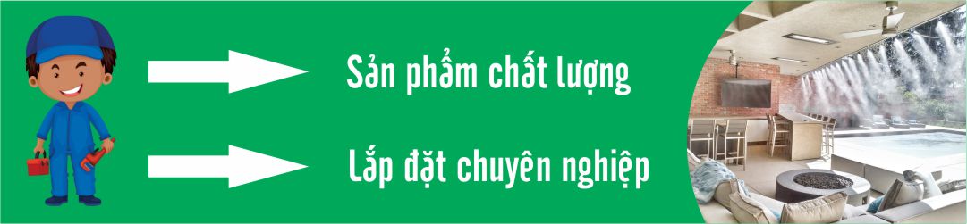 lắp phun sương làm mát quán cà phê