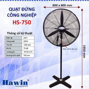 Quạt Công Nghiệp Đứng HT-750